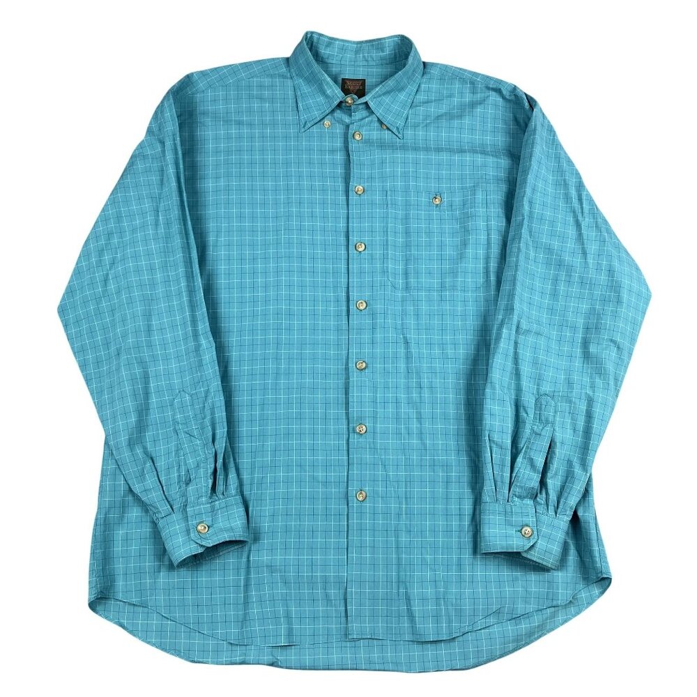 Scott Barber Button Down Shirt Mens XL Blue Preppy Business Casual
